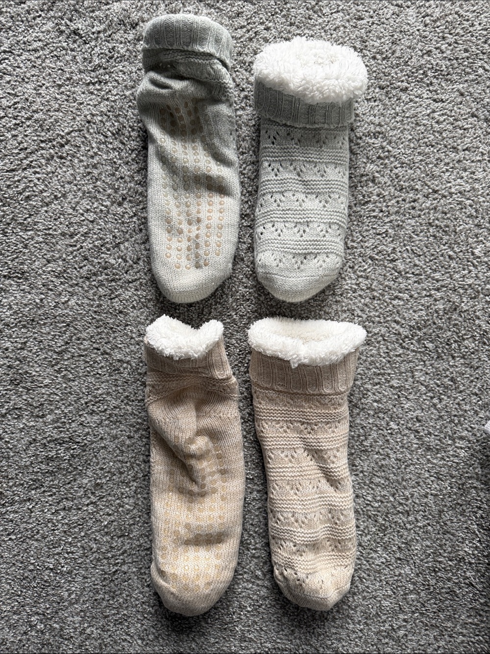 Cozy Knit Sherpa-Lined Slipper Socks